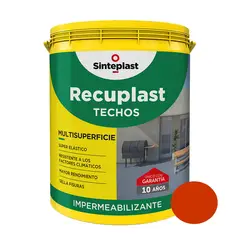 SINTEPLAST - Pintura para techos impermeable Rojo Teja 10 LT