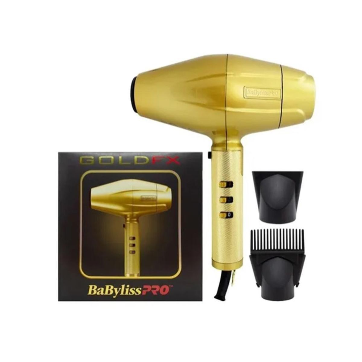 BABYLISS PRO - Secador de pelo Babyliss Pro Gold FX barberia 2000w Italia