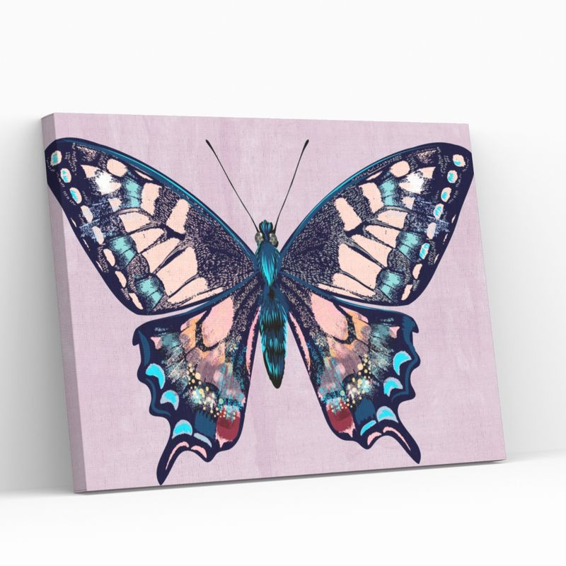 GENERICO - Pintura por números 25x35cm en bastidor Mariposa - Painting by number