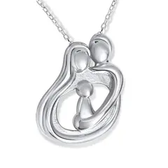 ARANY JOYAS - Collar Plata Familia Unida un infante