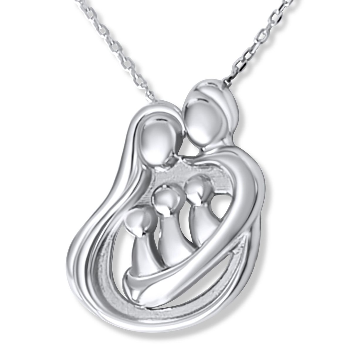 ARANY JOYAS - Collar Plata Familia Unida tres infantes