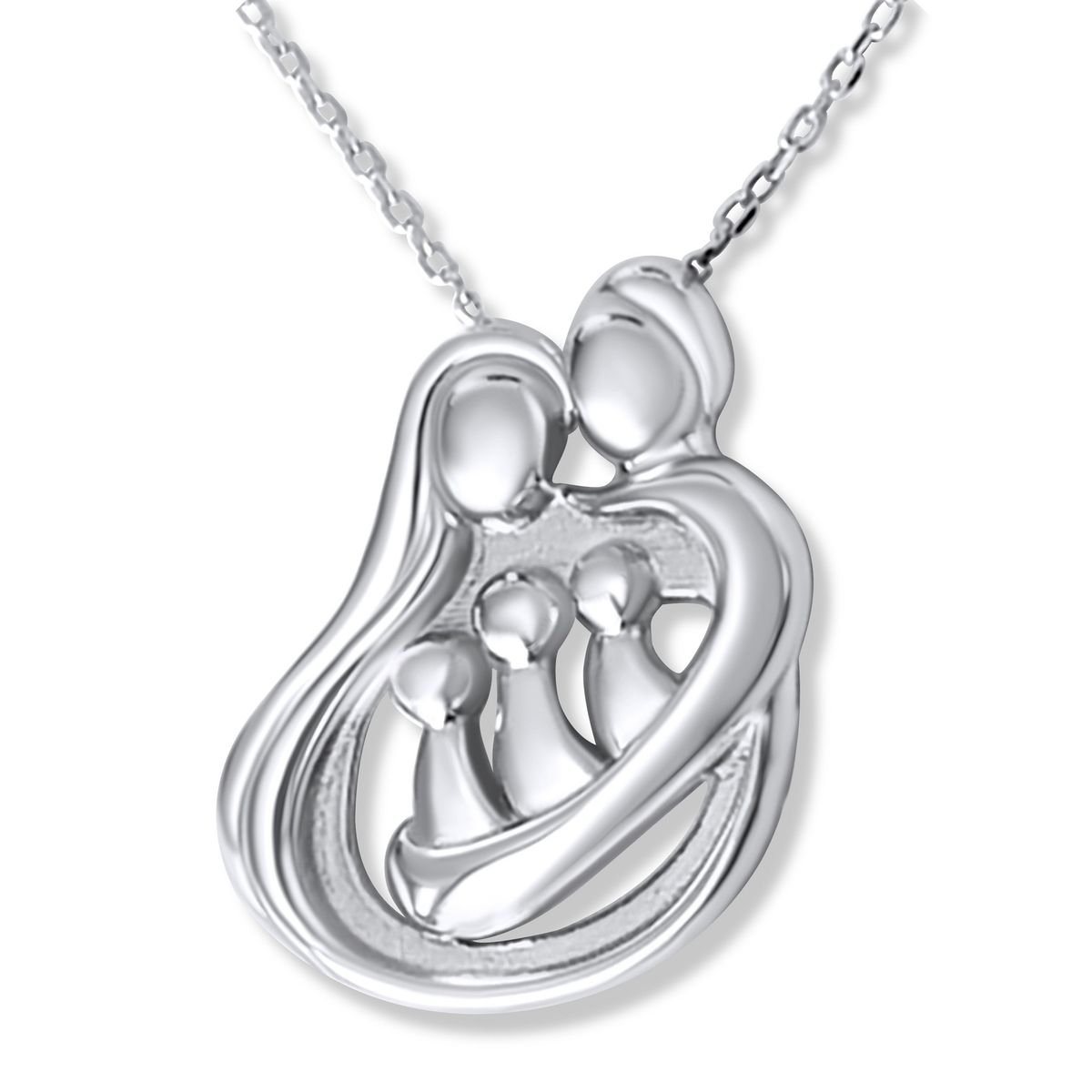 ARANY JOYAS - Collar Plata Familia Unida tres infantes