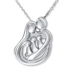 ARANY JOYAS - Collar Plata Familia Unida tres infantes