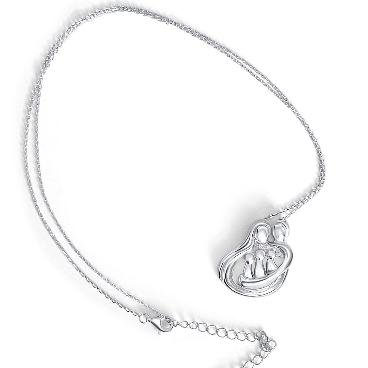 ARANY JOYAS - Collar Plata Familia Unida tres infantes