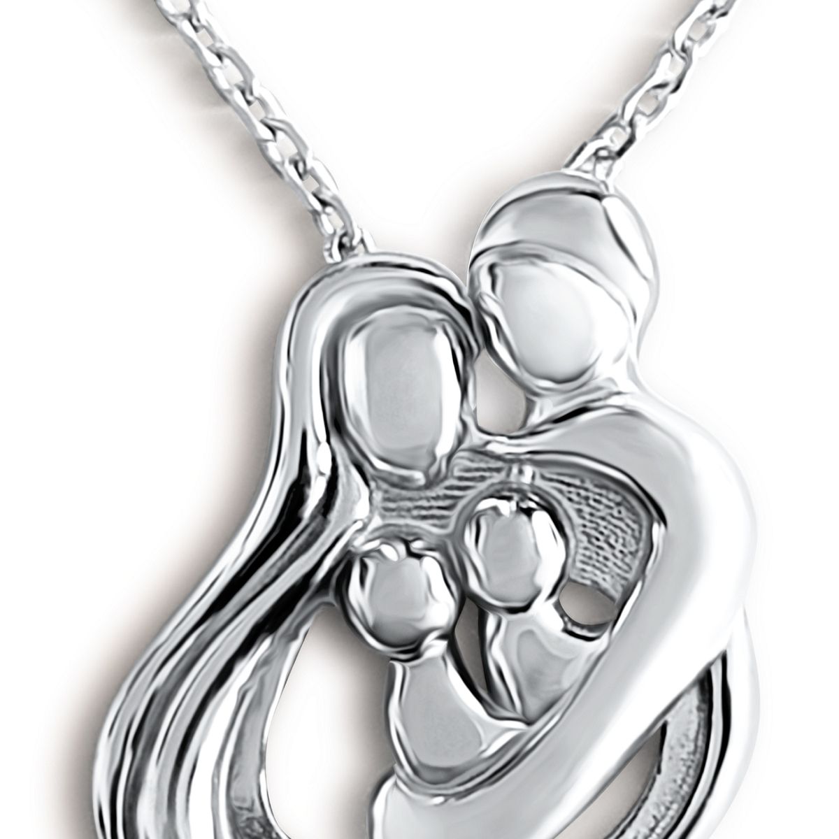 ARANY JOYAS - Collar Plata Familia Unida Dos infantes