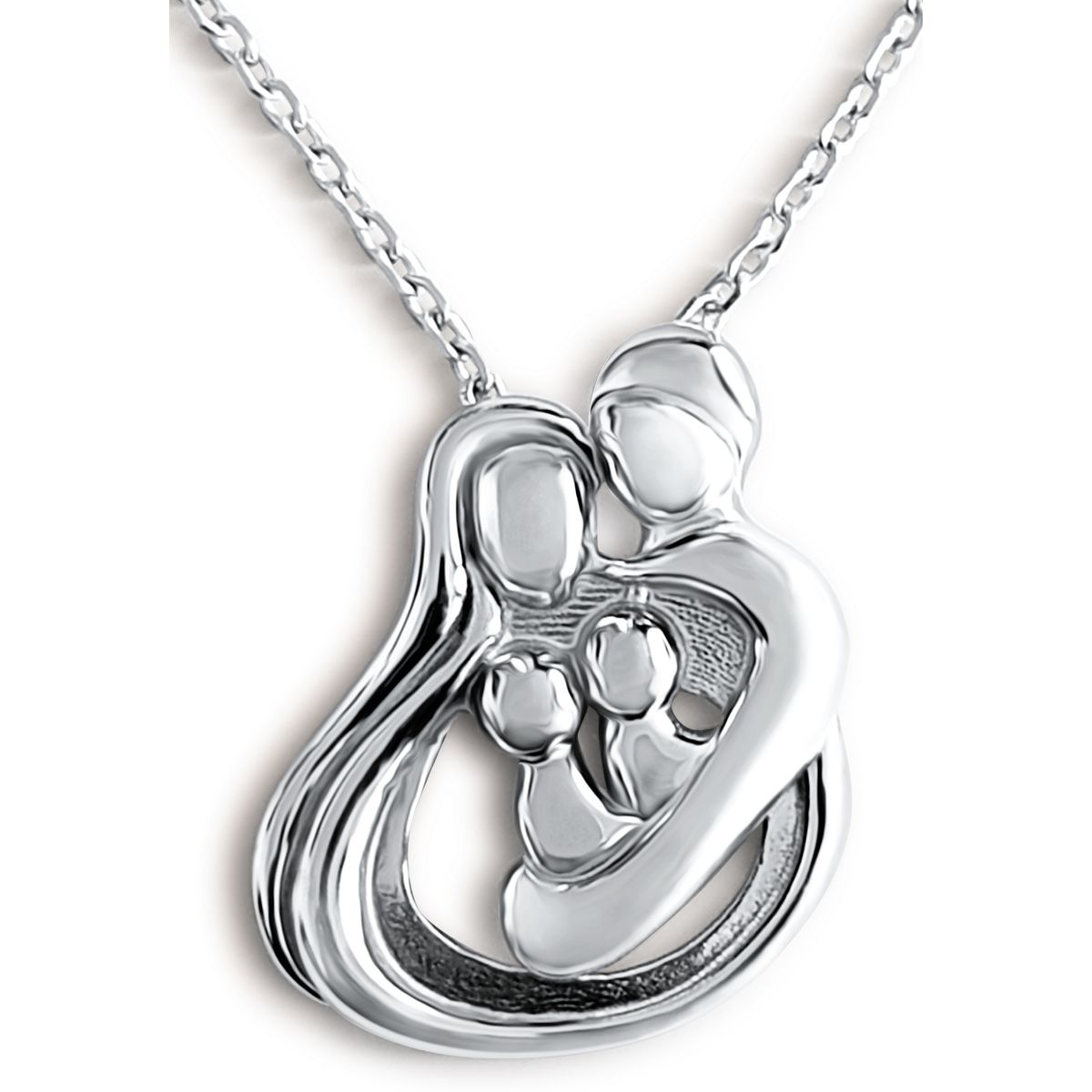 ARANY JOYAS - Collar Plata Familia Unida Dos infantes