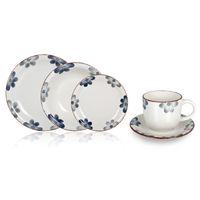 Juego De Vajilla 30Pszas Cerámica Pintada a Mano