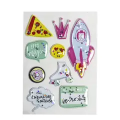 VILLAGE - Set stickers inflados con glitter Hello Dreamer