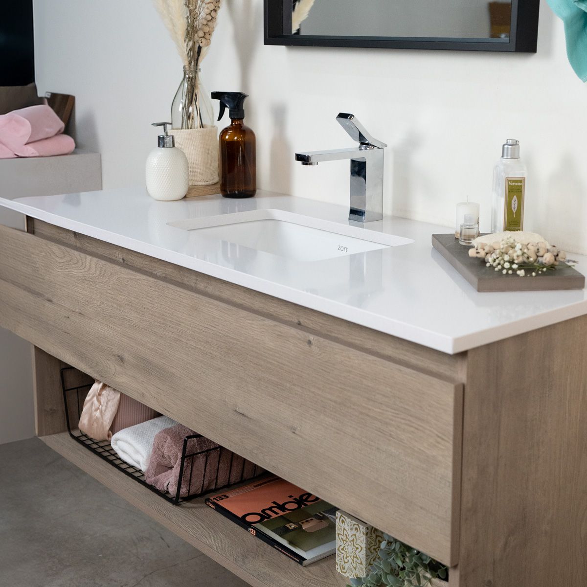 ZART - Lavamanos bajo cubierta Zart S 120x47 Blanco Norte