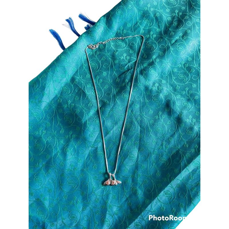 TOPISIMA - Collar de doble aleta mas pañuelo de seda