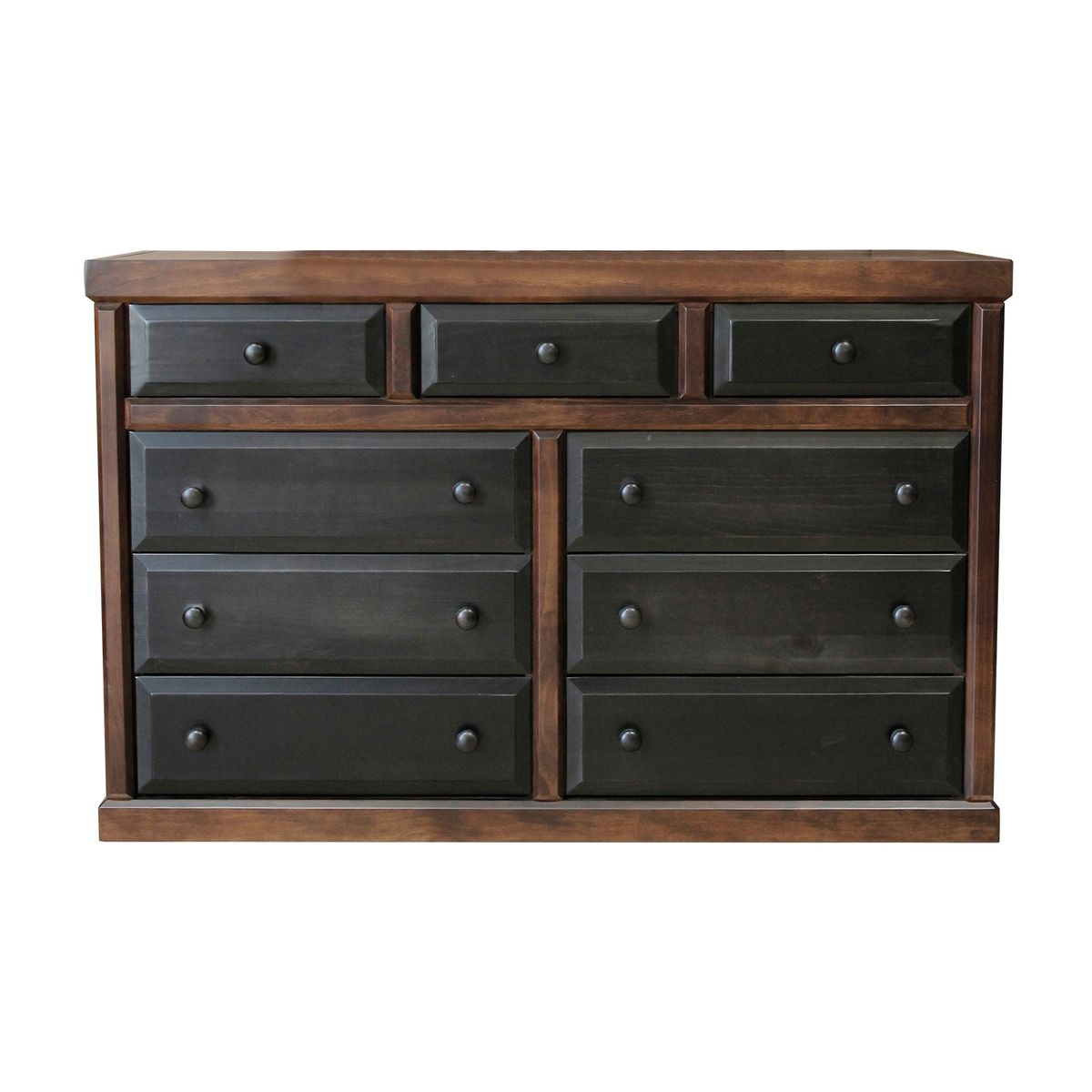MUEBLES DURAN - Cómoda Sofia 9 Cajones color Chocolate