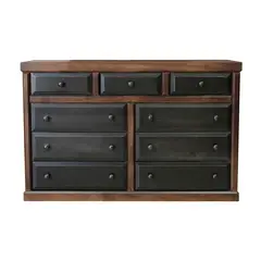 MUEBLES DURAN - Cómoda Sofia 9 Cajones color Chocolate