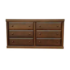 MUEBLES DURAN - Cómoda Victoria 6 Cajones color Chocolate