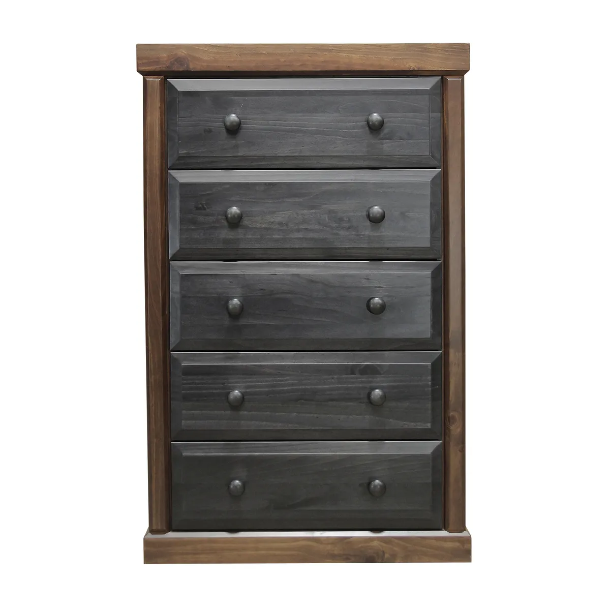 MUEBLES DURAN - Cajonera Sofia 5 Cajones color chocolate