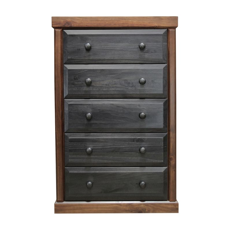 MUEBLES DURAN - Cajonera Sofia 5 Cajones color chocolate.
