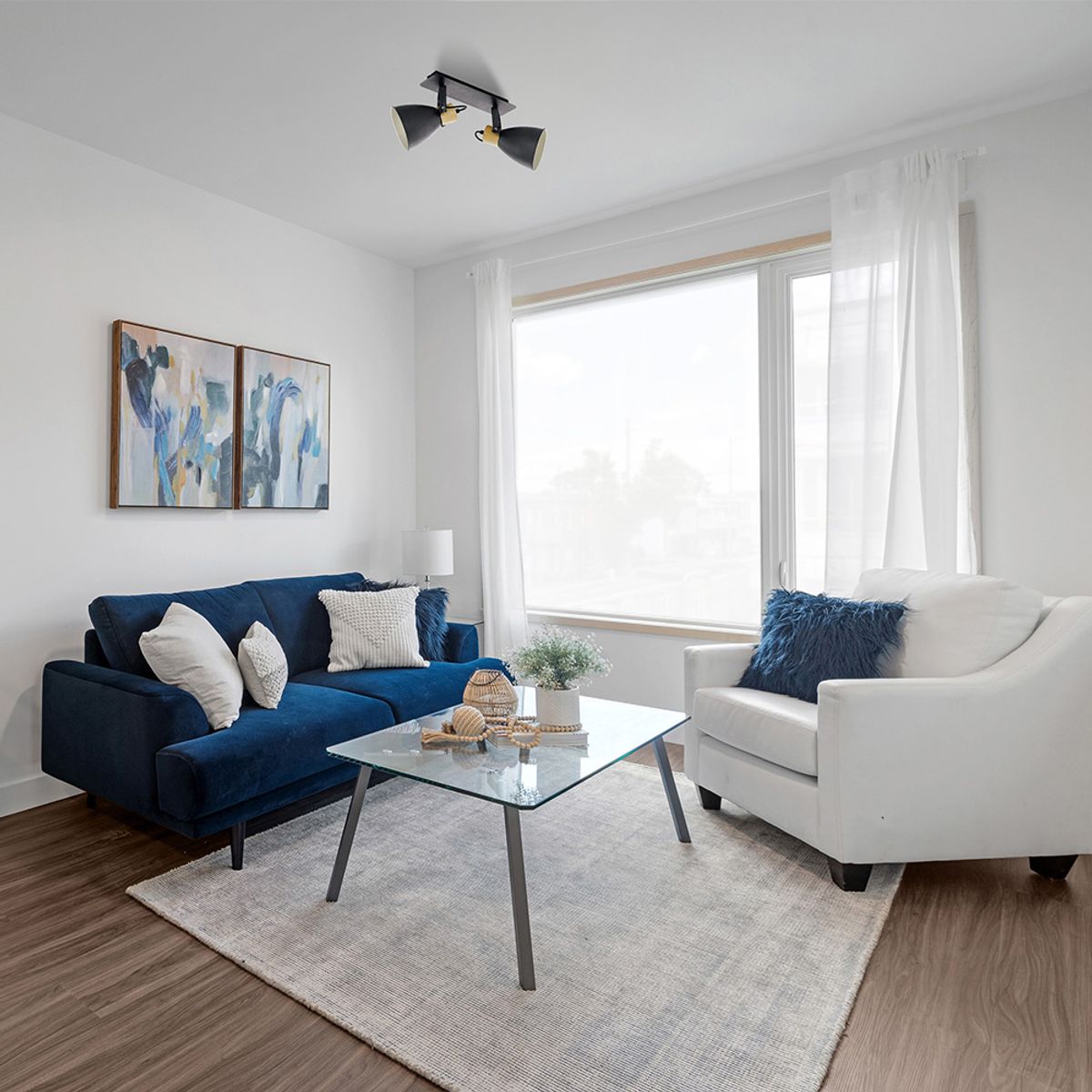 EGLO - Foco Sobrepuesto Coswarth Acero Café L480 2x40W E27 Cod. 99075