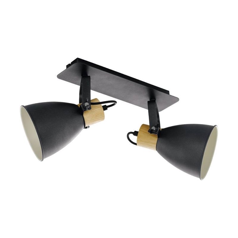 EGLO - Foco Sobrepuesto Coswarth Acero Café L480 2x40W E27 Cod. 99075