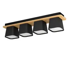 EGLO - Lámpara Apliqué Ruscio Marrón Oscuro E27 4X40w Cod390008