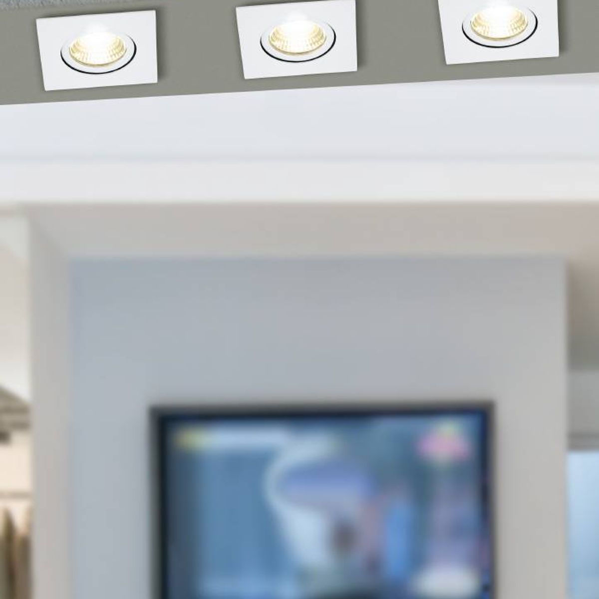 EGLO - Foco Embutido Saliceto Blanco Luz Cálida Dirigible Dimiable