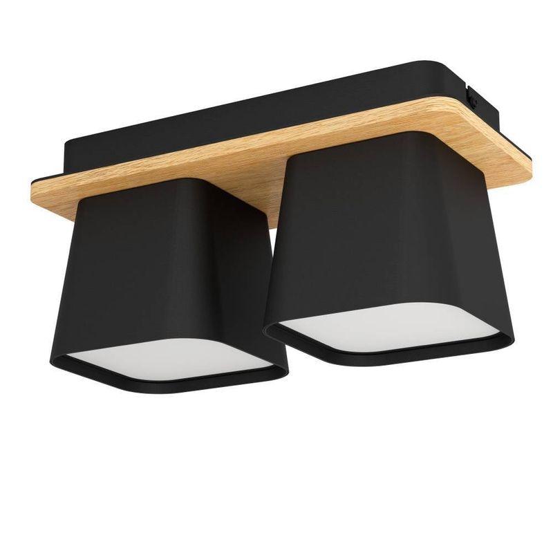 EGLO - Lámpara Apliqué Ruscio Marrón Oscuro E27 2X40w Cod390007