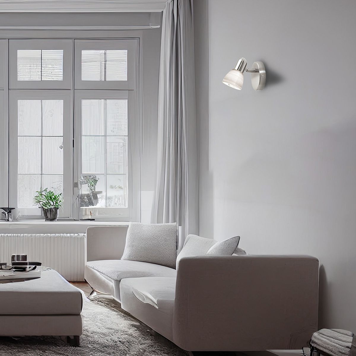 EGLO - Foco Sobrepuesto Dakar Acero Niquel 1x25W E14 Cod. 88472