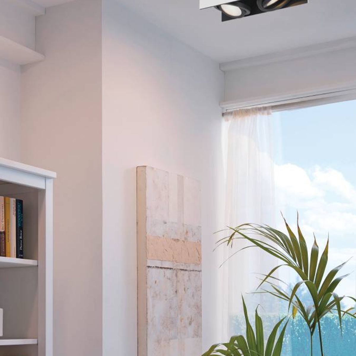 EGLO - Foco Sobrepuesto Led Vidago Blanco Negro 39316