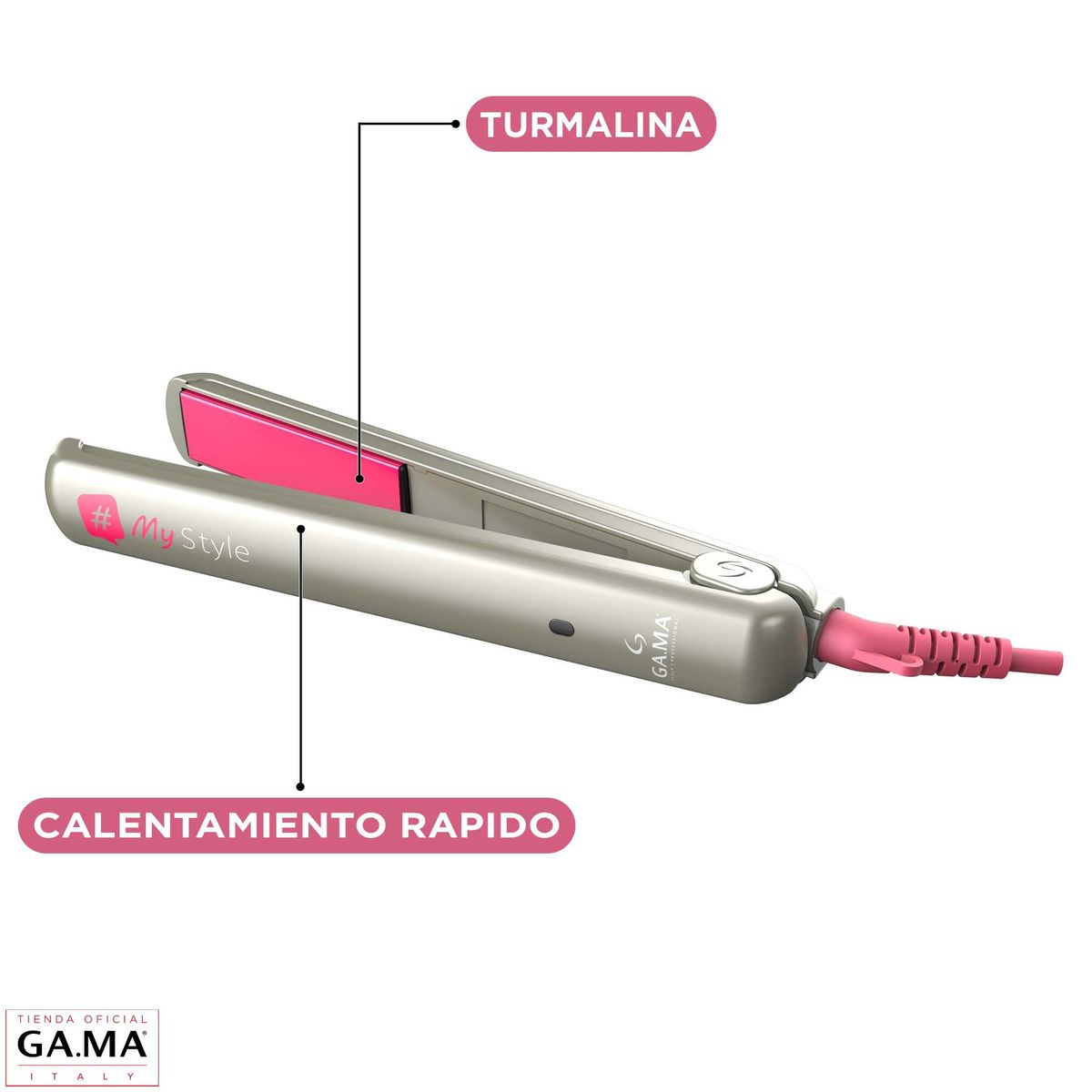GAMA - Plancha Alisadora Gama Cp9 Midi My Style Ceramic Tourmaline