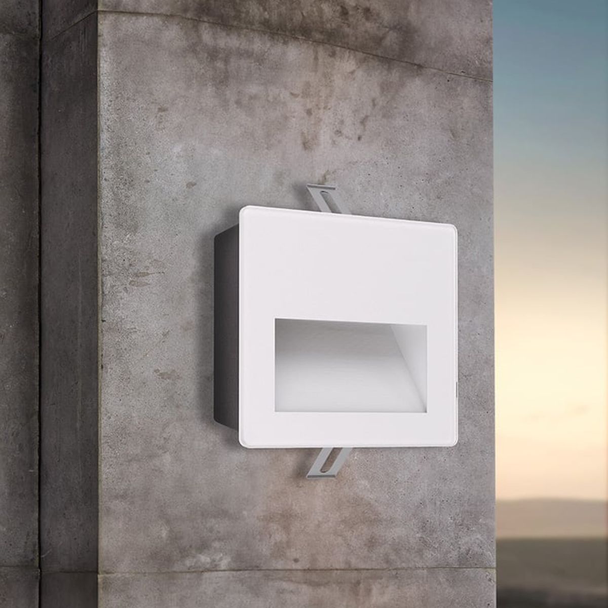 EGLO - Foco Embutido Aracena Blanco Negro 4W IP65 Led incluida Cod99575