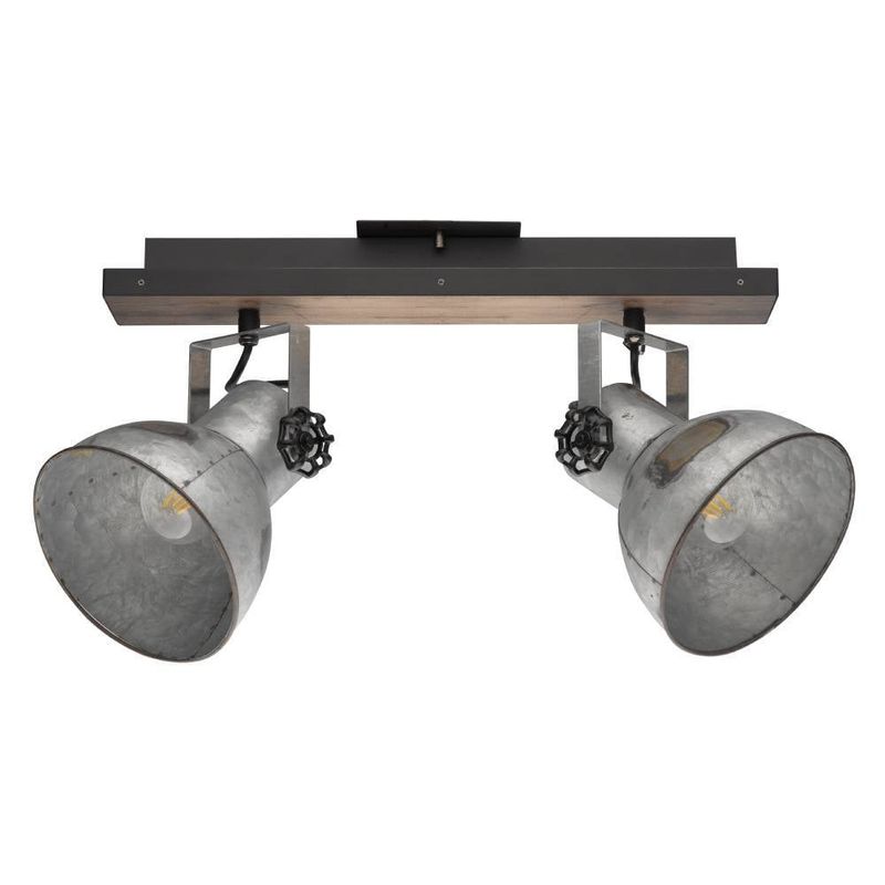 EGLO - Foco Sobrepuesto Barnstaple Madera Marrón L475 2x40W E27 Cod49649