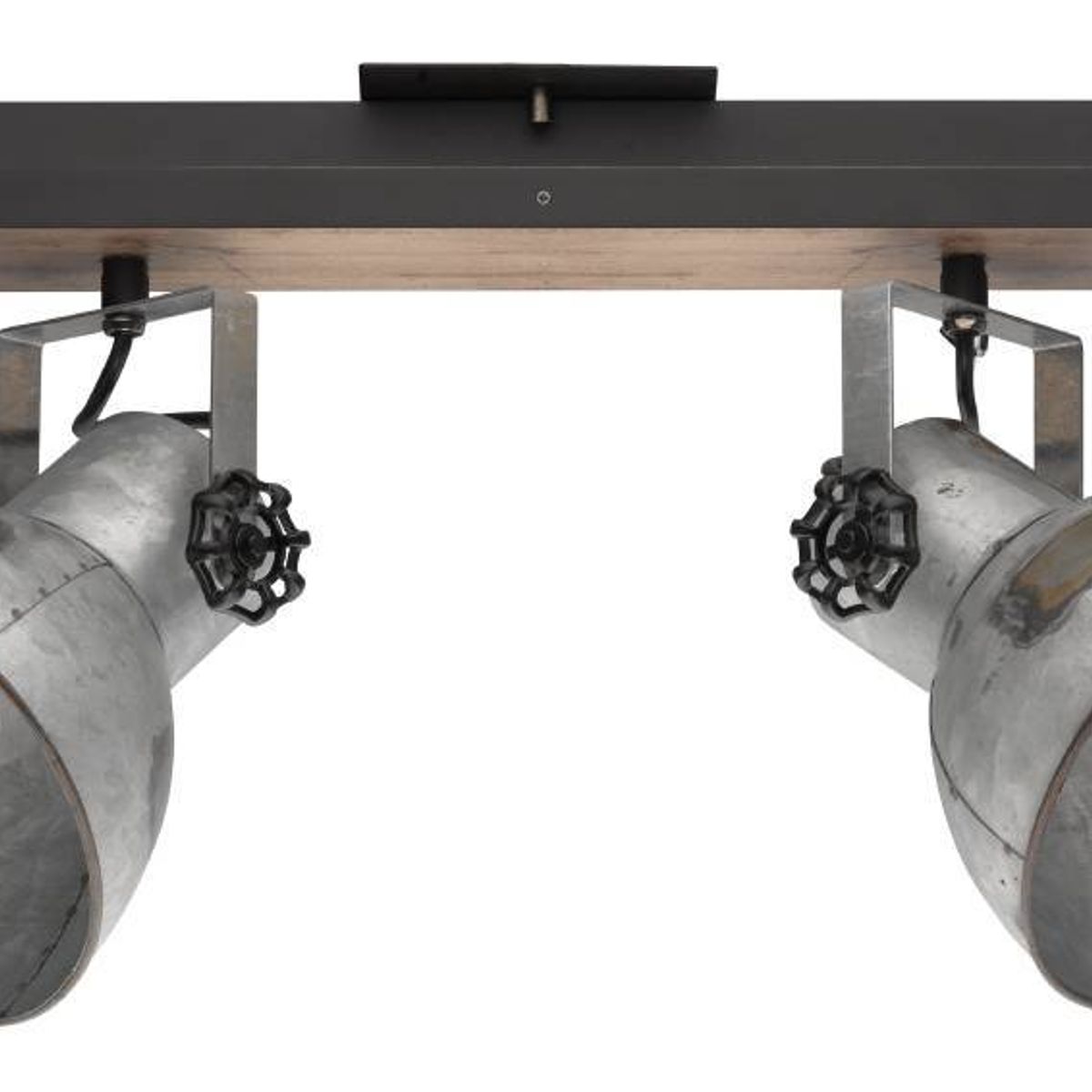 EGLO - Foco Sobrepuesto Barnstaple Madera Marrón L475 2x40W E27 Cod49649