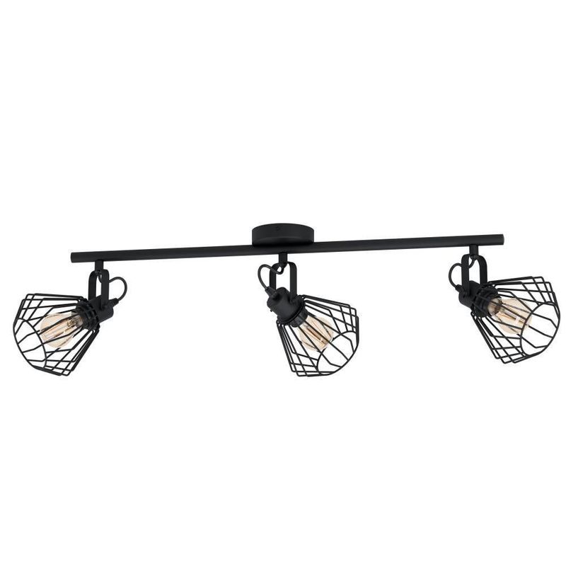 EGLO - Foco Sobrepuesto Tabillano Acero Negro L775 3x40W E27 Cod98764