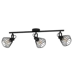 EGLO - Foco Sobrepuesto Tabillano Acero Negro L775 3x40W E27 Cod98764