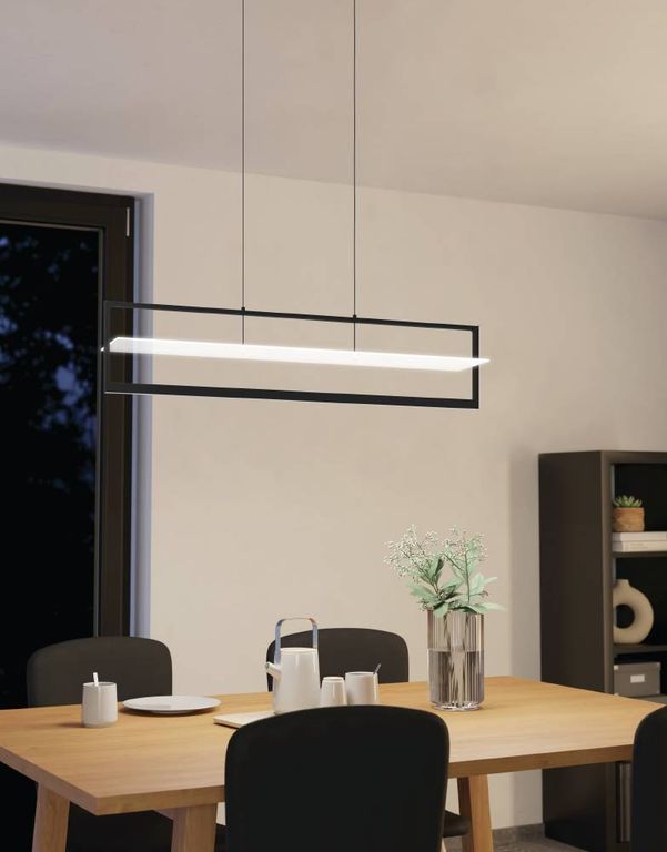Lampara Colgante Farneta Negro 2X15W Led Incluida Cod390024