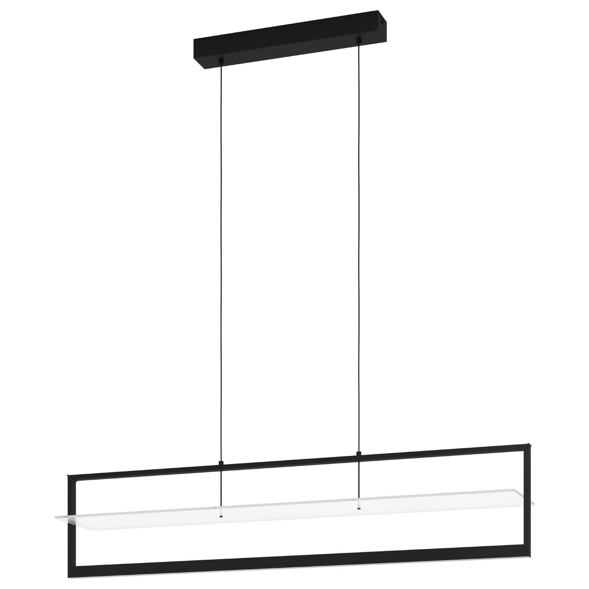 EGLO - Lámpara Colgante Farneta Negro 2X15W Led Incluida Cod390024