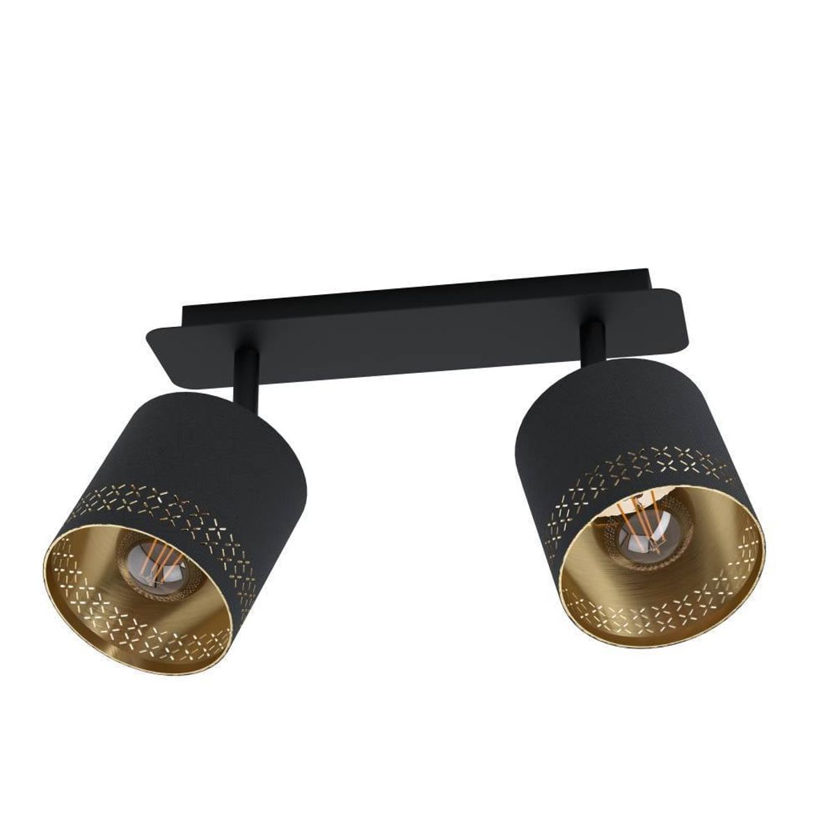 EGLO - Foco Sobrepuesto Esteperra Negro 2X28W E27 Cod99277