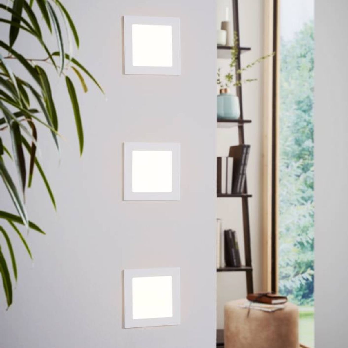 EGLO - Foco Embutido Fueva Metal Blanco 170X170 11W LED incluida Cod94061