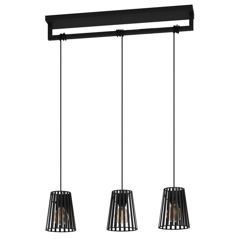 EGLO - Lámpara Colgante Bogota Negro E27 3X40W IP20 Cod390003