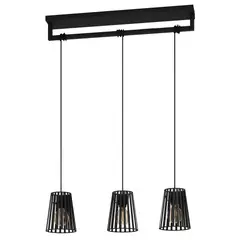 EGLO - Lámpara Colgante Bogota Negro E27 3X40W IP20 Cod390003