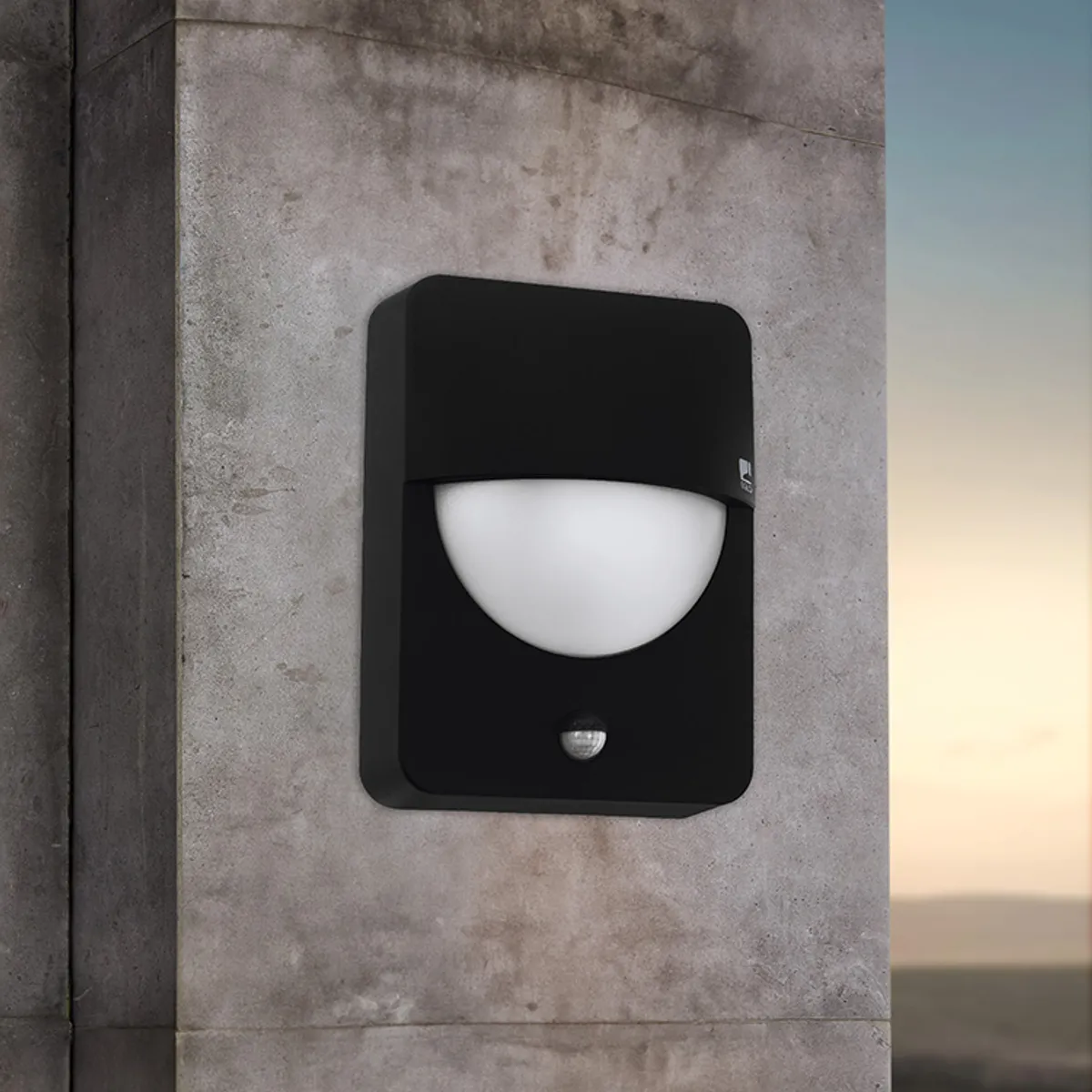 EGLO - Lámpara Apliqué Salvanesco Aluminio Negro H240 E27 28W IP44 Cod98705