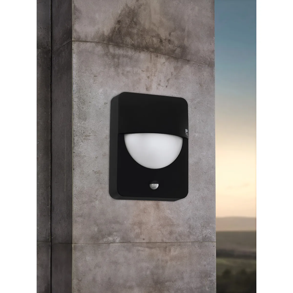 EGLO - Lámpara Apliqué Salvanesco Aluminio Negro H240 E27 28W IP44 Cod98705