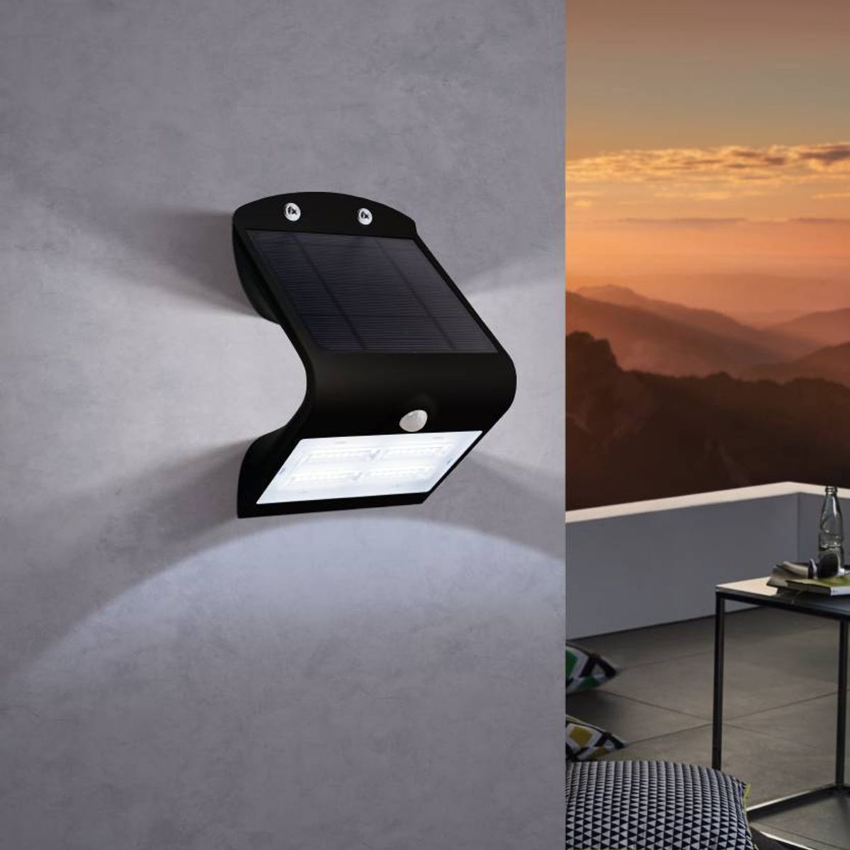 EGLO - Lámpara Apliqué Lamozzo Acrilico H210 SOLAR-LED incluye 3W Cod900255