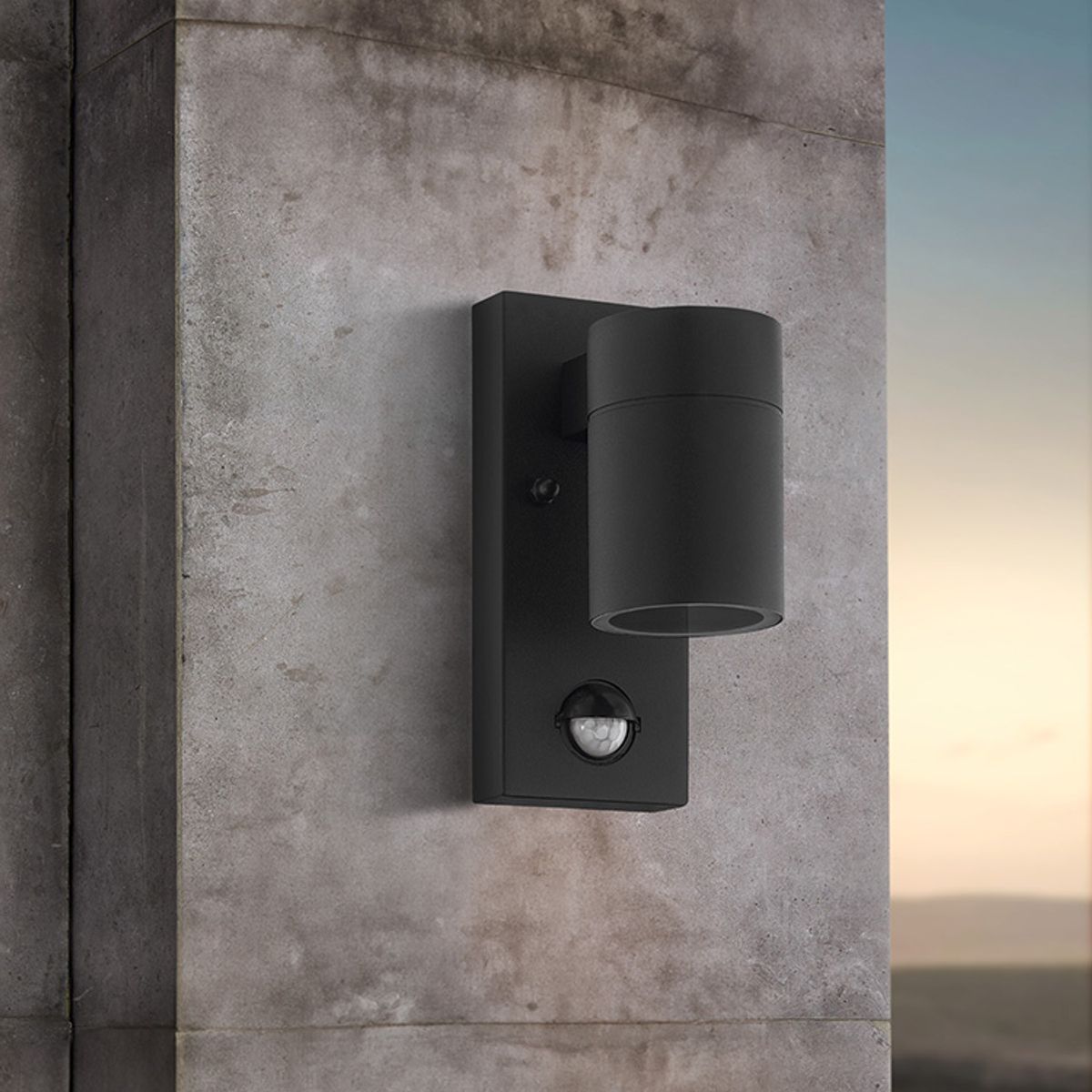 EGLO - Lámpara Apliqué Riga Acero Negro L65 H165 GU10 1X3W IP44 cod99571