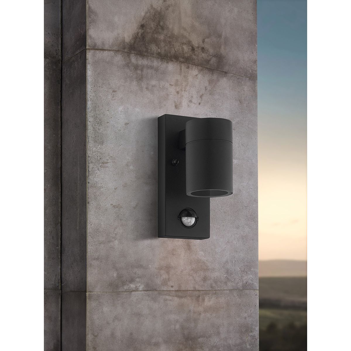 EGLO - Lámpara Apliqué Riga Acero Negro L65 H165 GU10 1X3W IP44 cod99571