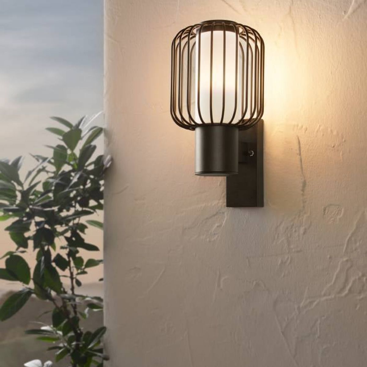 EGLO - Lámpara Apliqué E27 Ravello Negro 98721