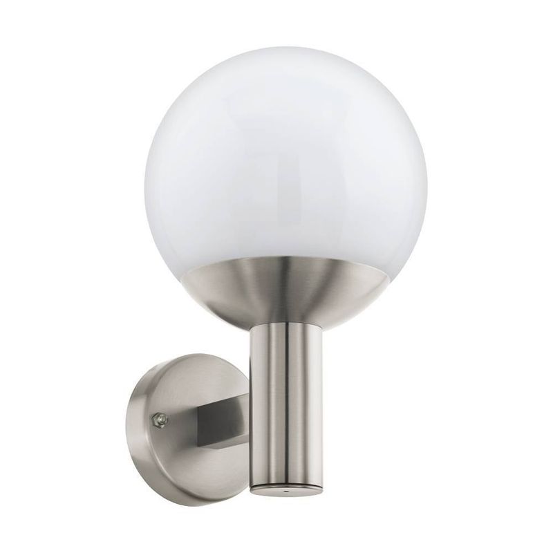 EGLO - Lámpara Apliqué Nisia Acero L200 H315 E27 incluida 9W IP44 Cod900265