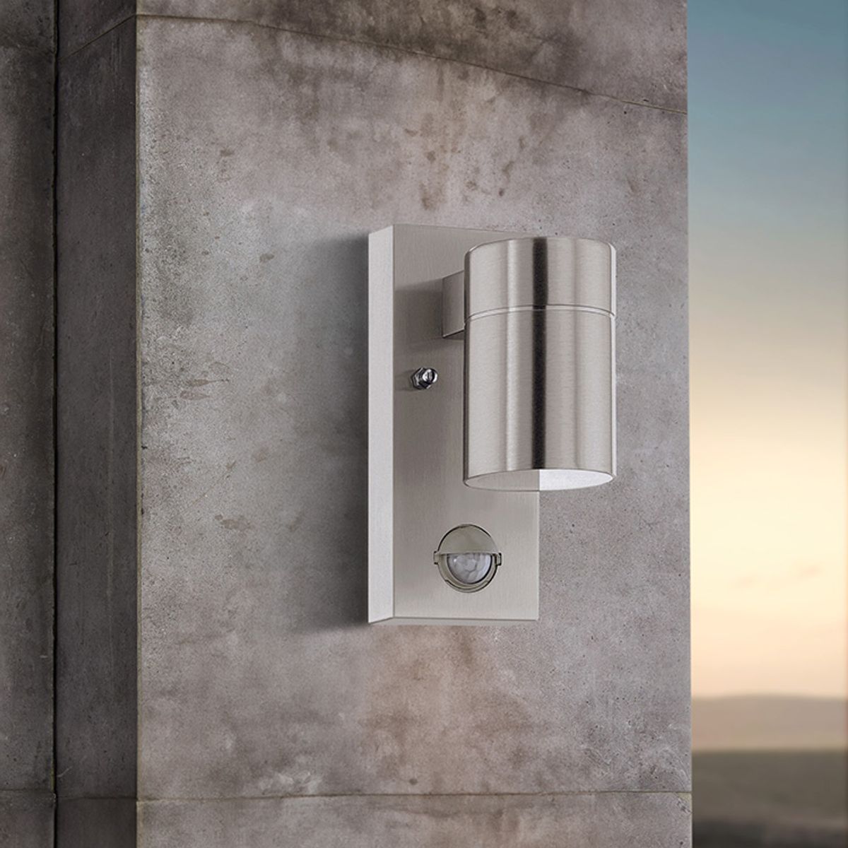 EGLO - Lámpara Apliqué Riga Acero Inoxidable GU10 1X3W IP44 Cod99569