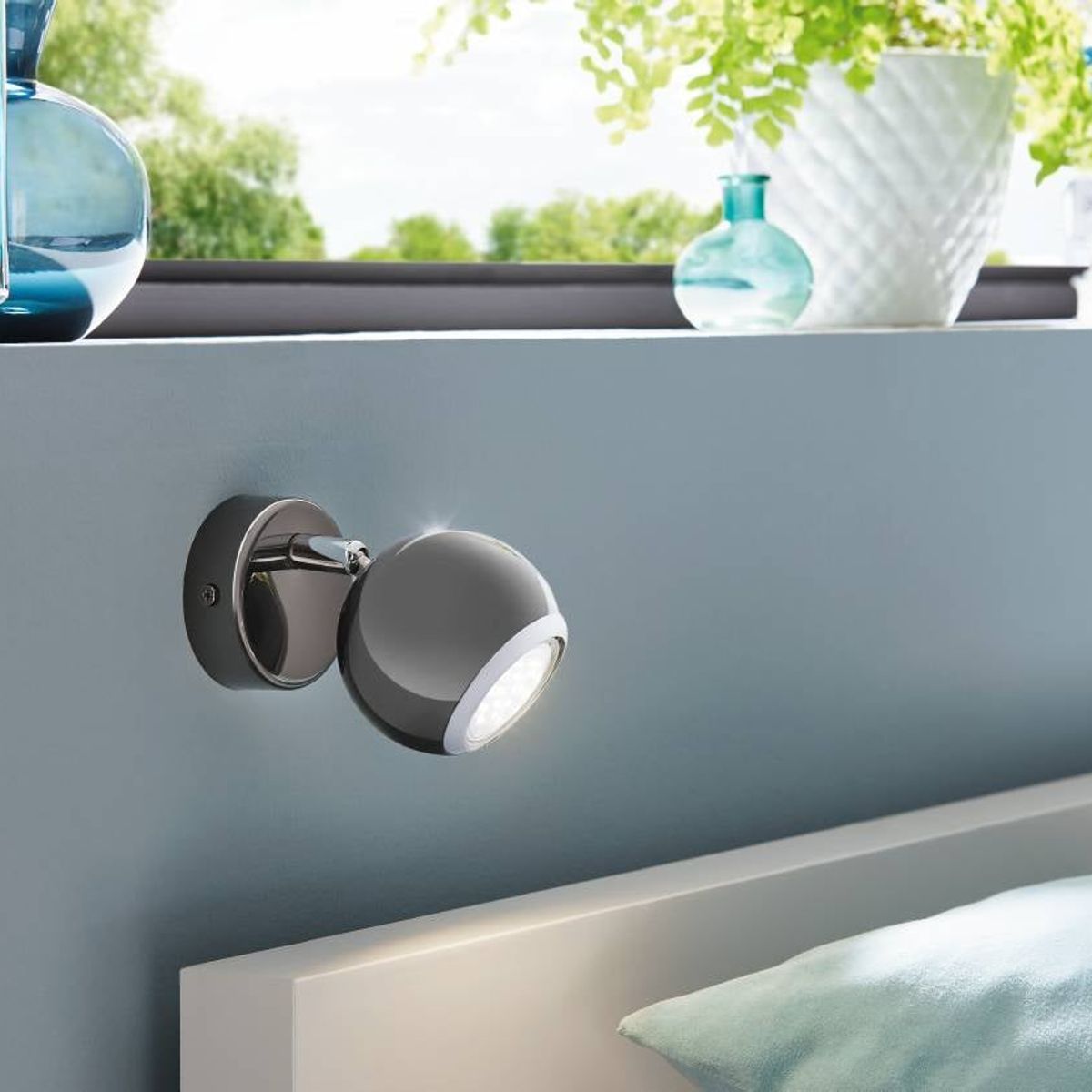 EGLO - Foco Sobrepuesto Eglo Bimeda Antracita Acero Dm70 1x3w Gu10