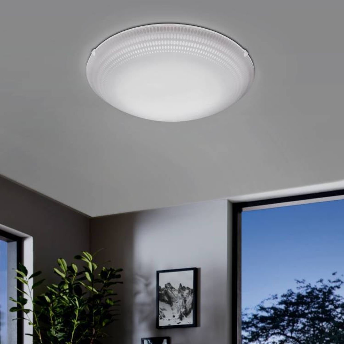 EGLO - Lámpara Plafon Acero Led Magitta 1 Blanco 95672