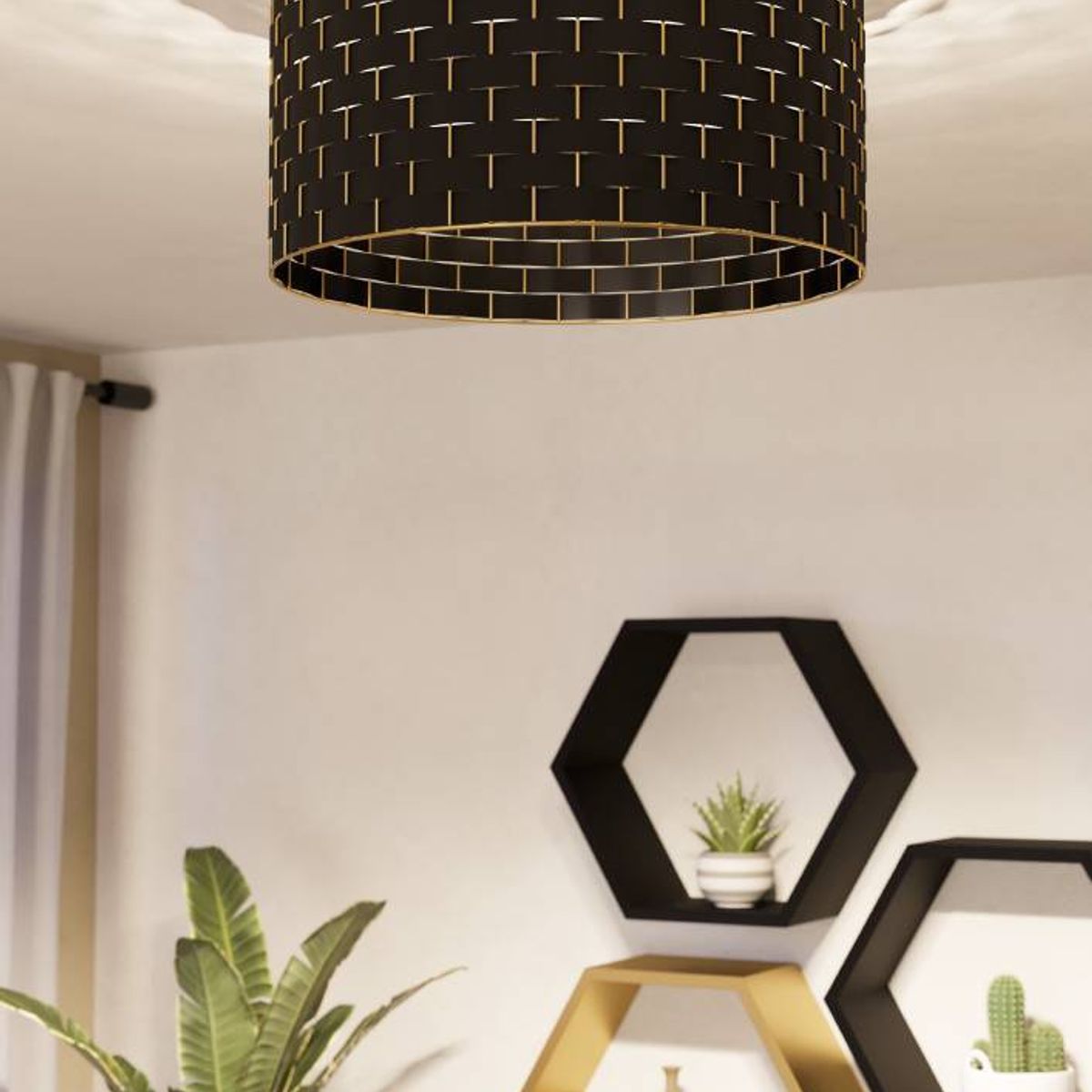 EGLO - Lámpara Techo Marasales Acero Negro E27 1X40W Cod99523