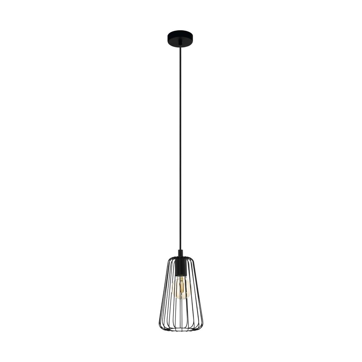 EGLO - Lámpara Colgante Austell Acero Negro 1x60w E27 Cod205102